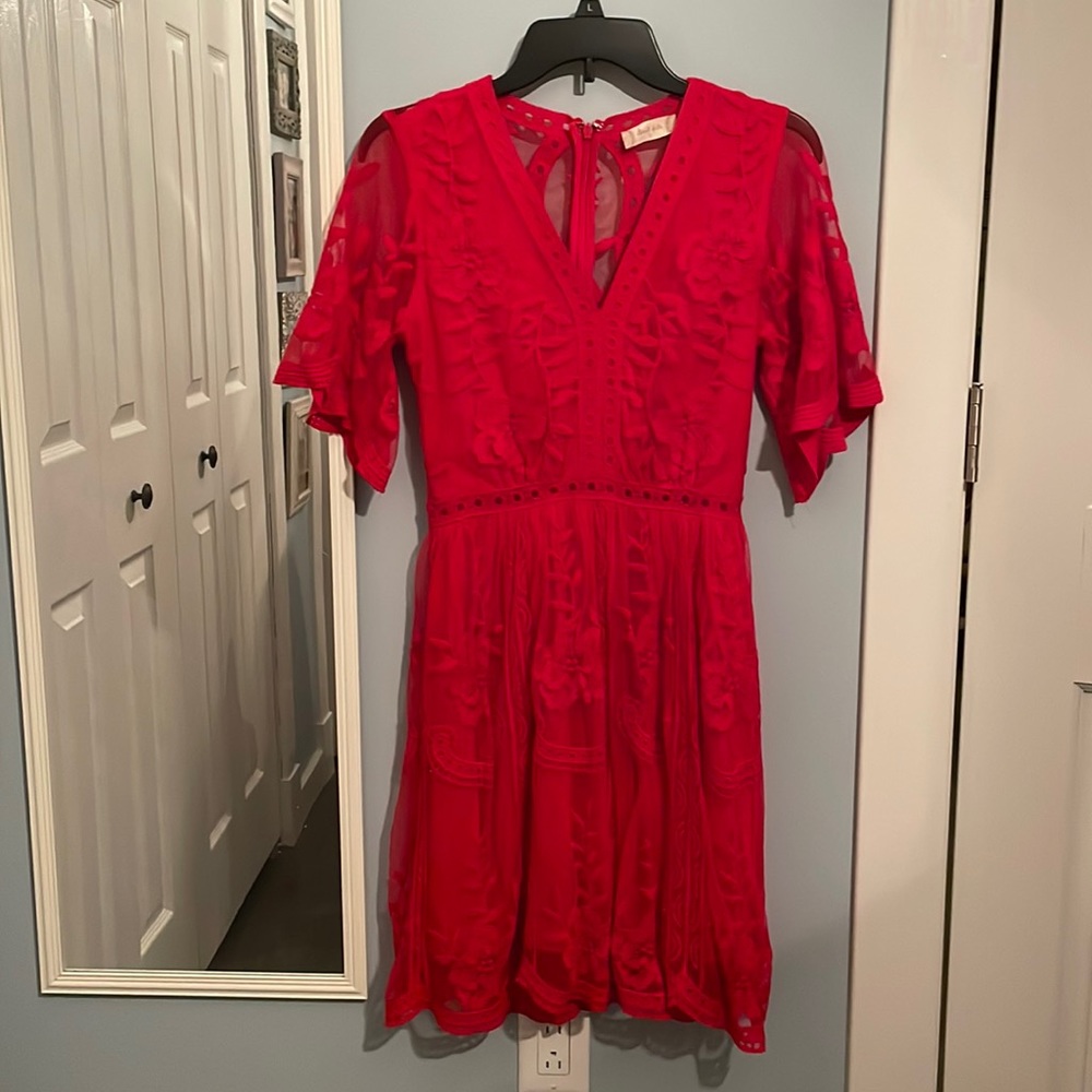 Altr’d State Red Lace Dress Size Small (S)